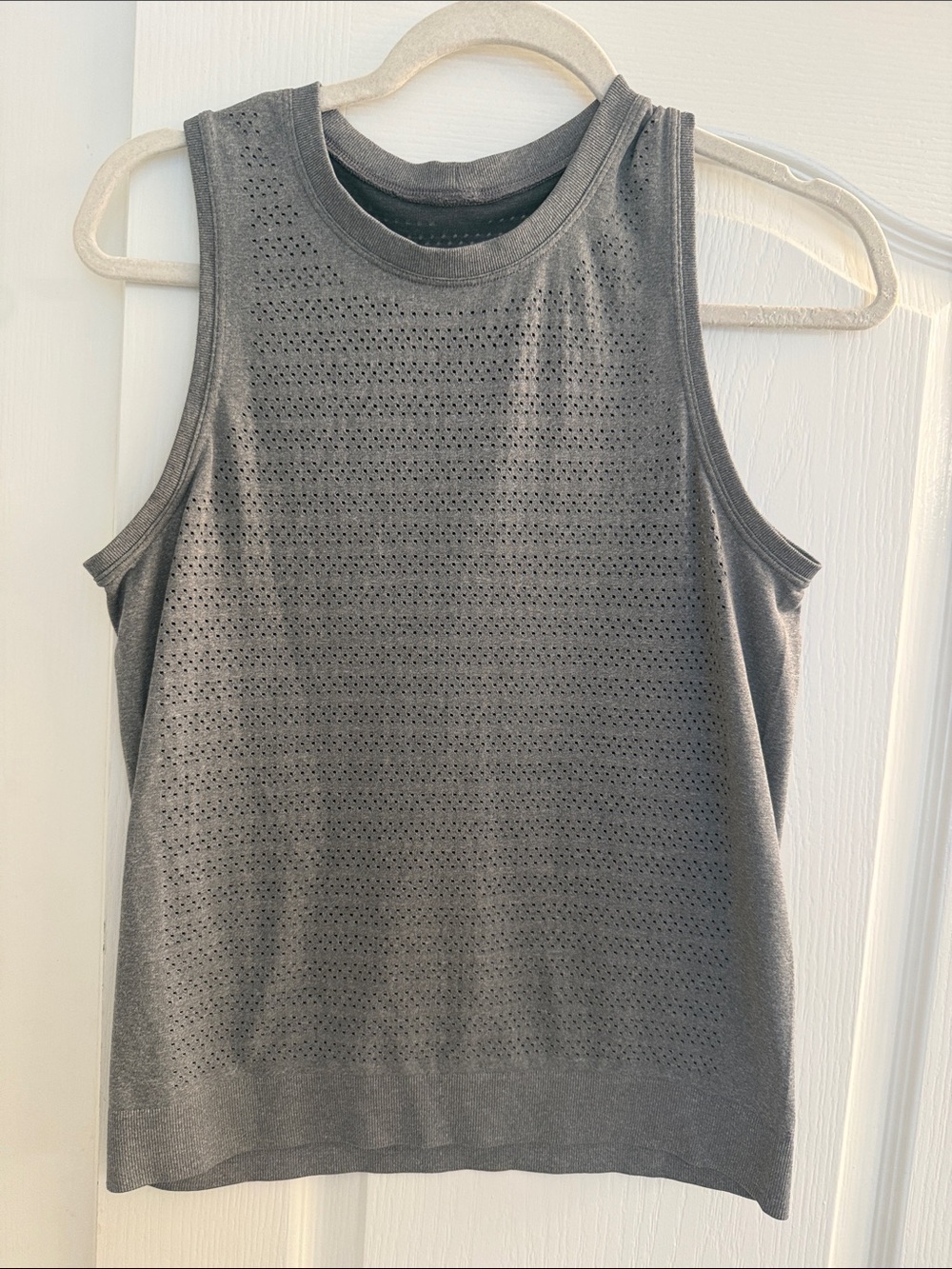 lululemon athletica Charcoal Perforated Muscle Tank